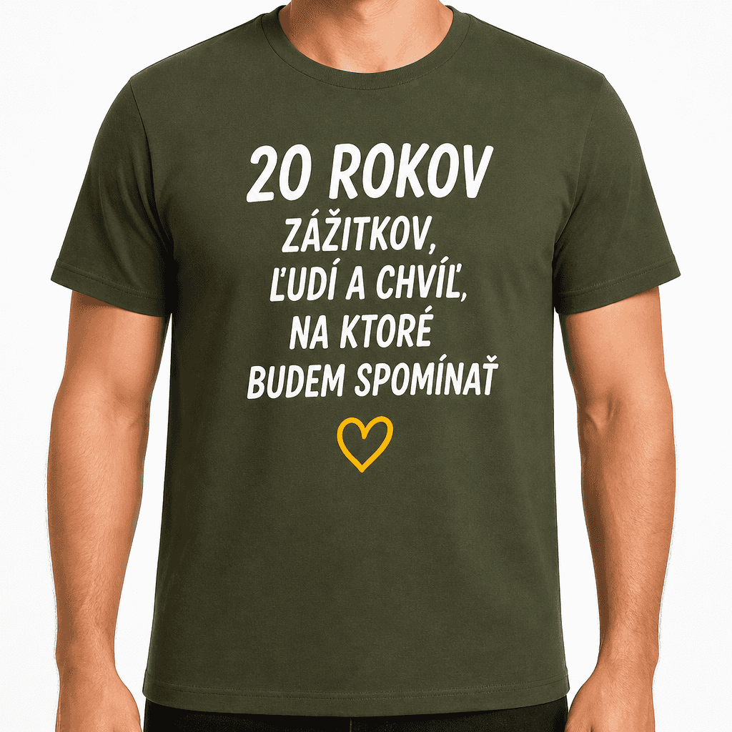 Tričko k 20. narodeninám – 20 rokov zážitkov, ľudí a chvíľ, na ktoré budem spomínať