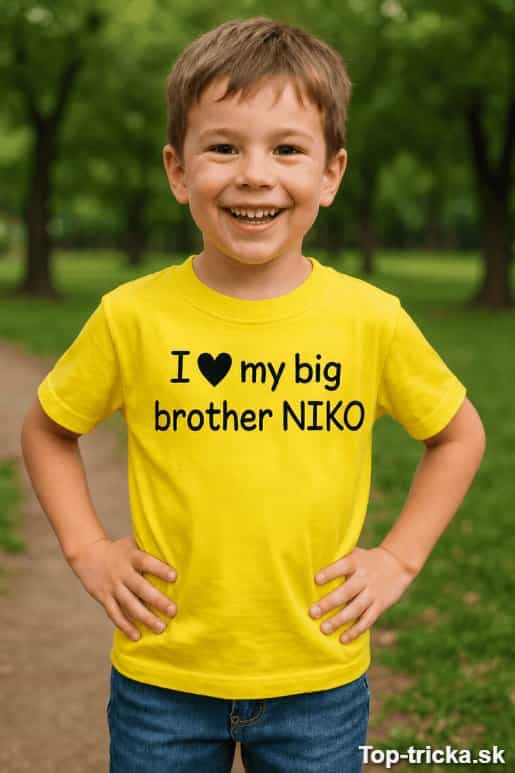 Detské tričko I love my big brother