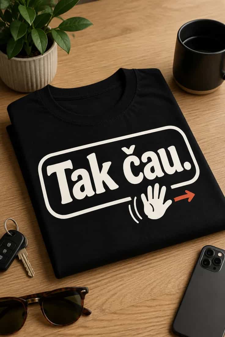 Pánske tričko Tak čau.