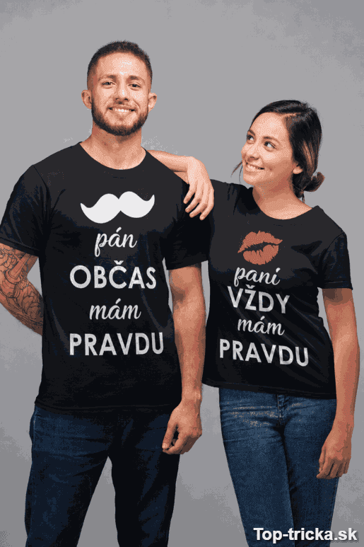 Tričká pre páry kto má pravdu