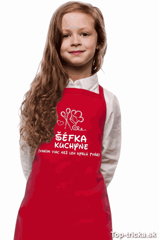 Vtipná detská zástera šéfka kuchyne