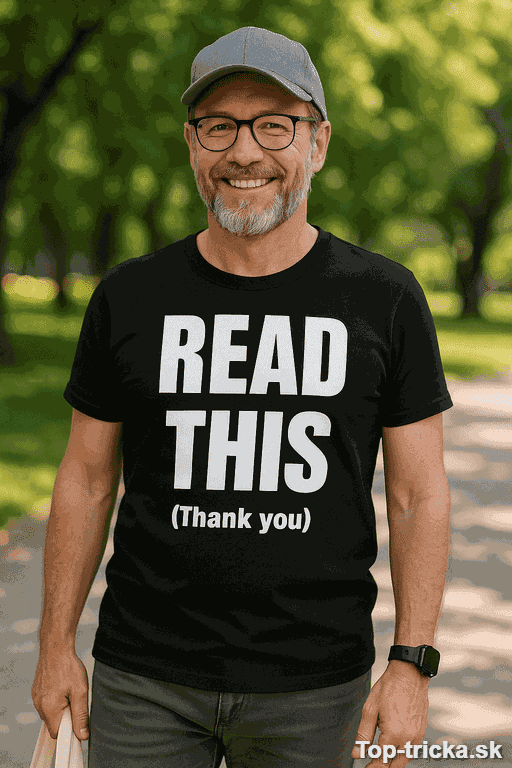 Vtipné tričko read this thank you