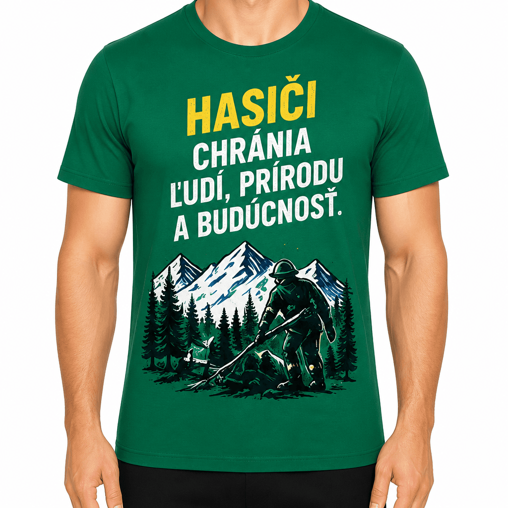 Tričko pre hasiča – Hasiči chránia ľudí, prírodu a budúcnosť.