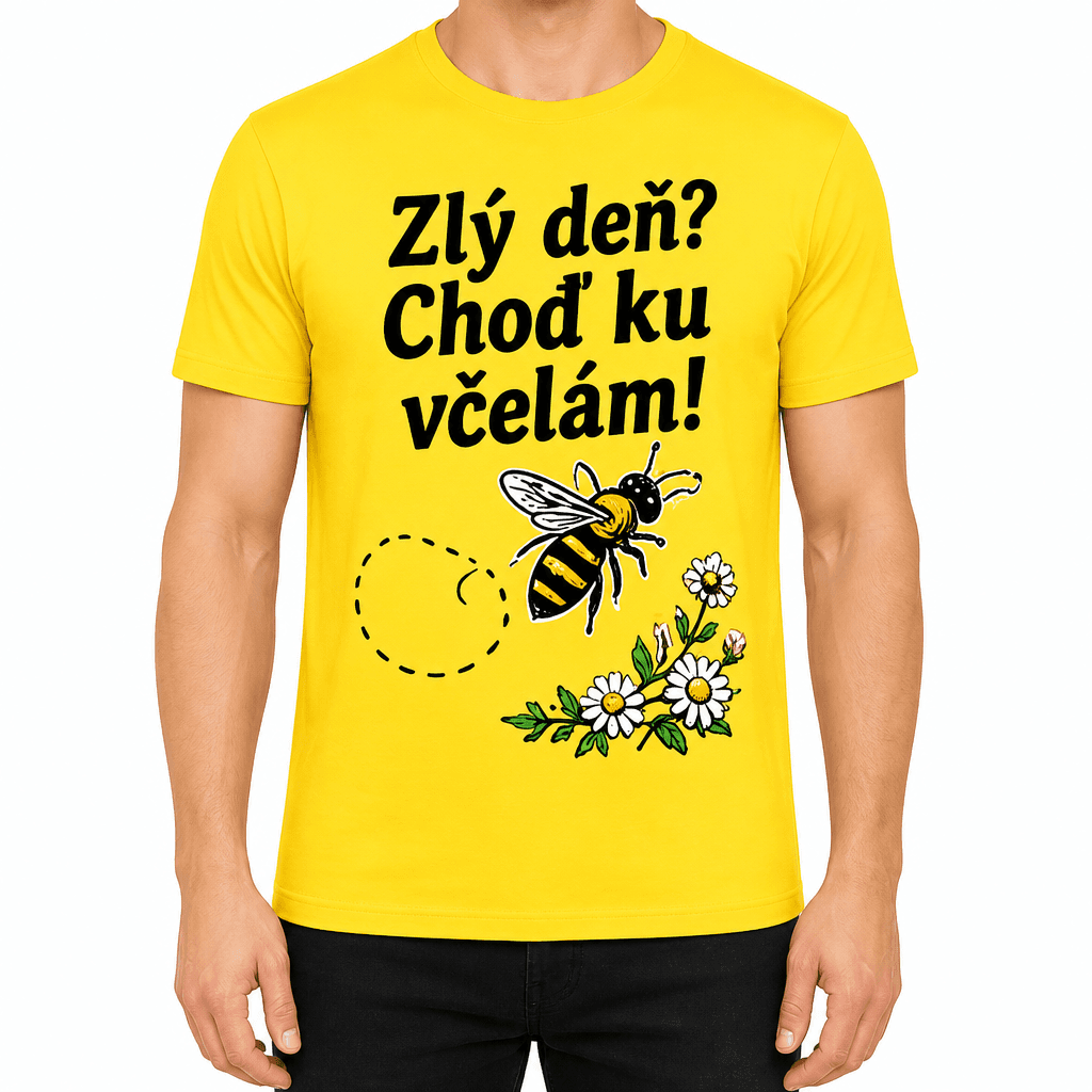 Tričko pre včelára – Zlý deň? Choď ku včelám!