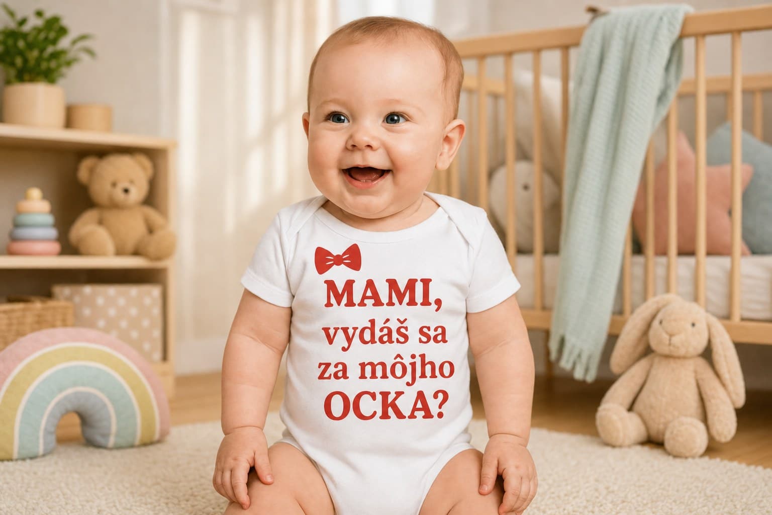 Mamička ukazuje zábavné detské body Top-tricka.sk