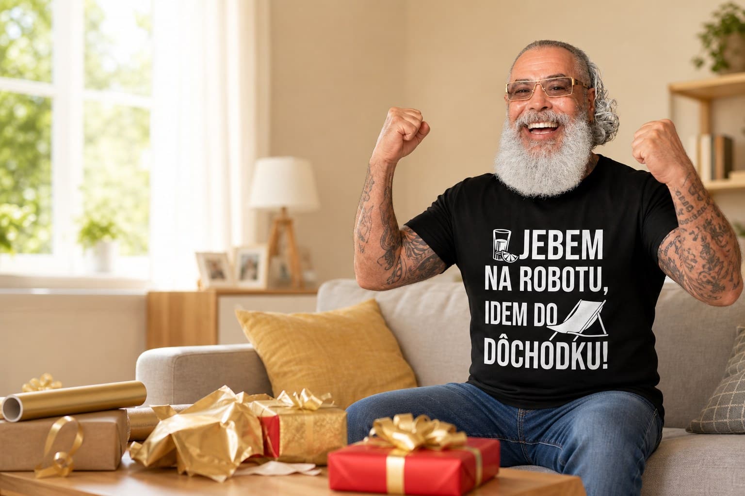 Muž v tričku Idem do dôchodku – Top-tricka.sk
