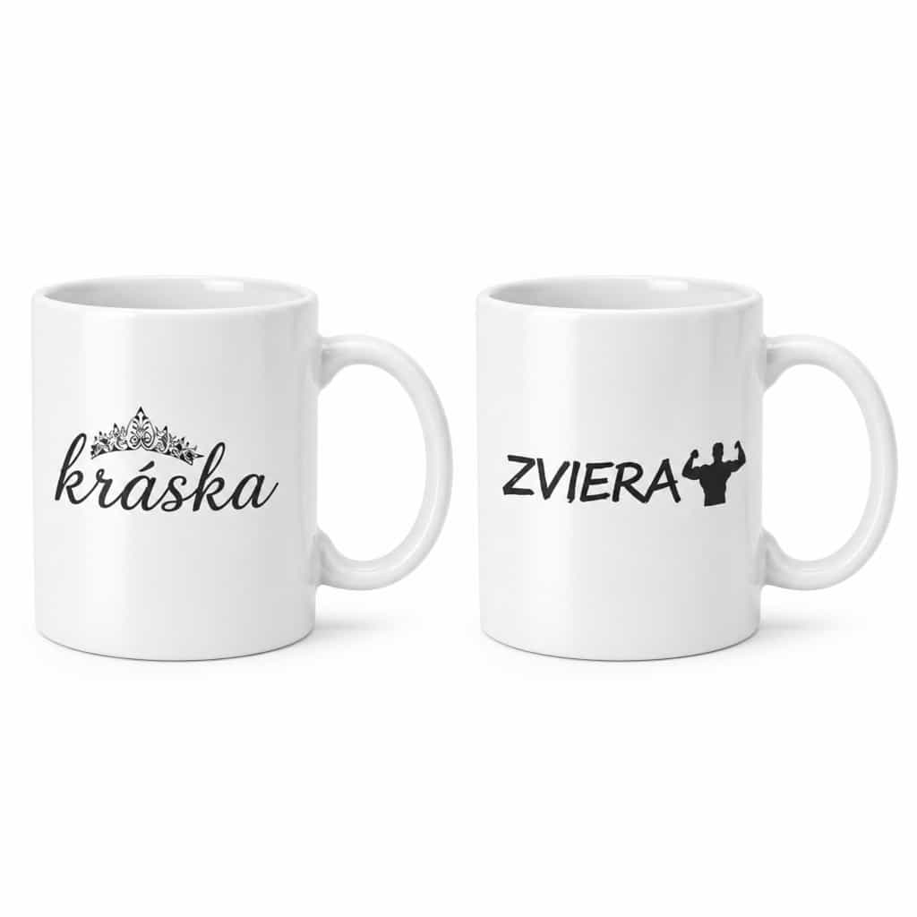 Hrnčeky pre páry kráska a zviera