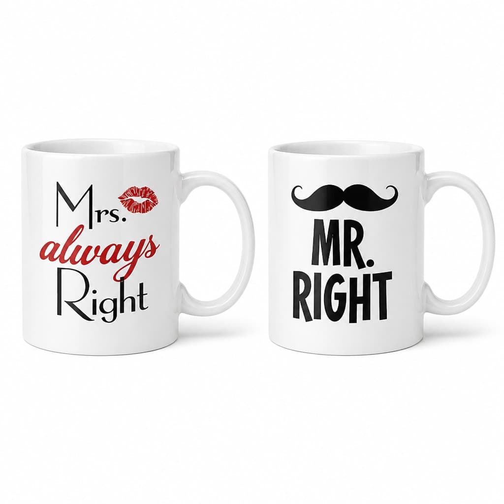 Hrnčeky pre páry Mr and Mrs Right