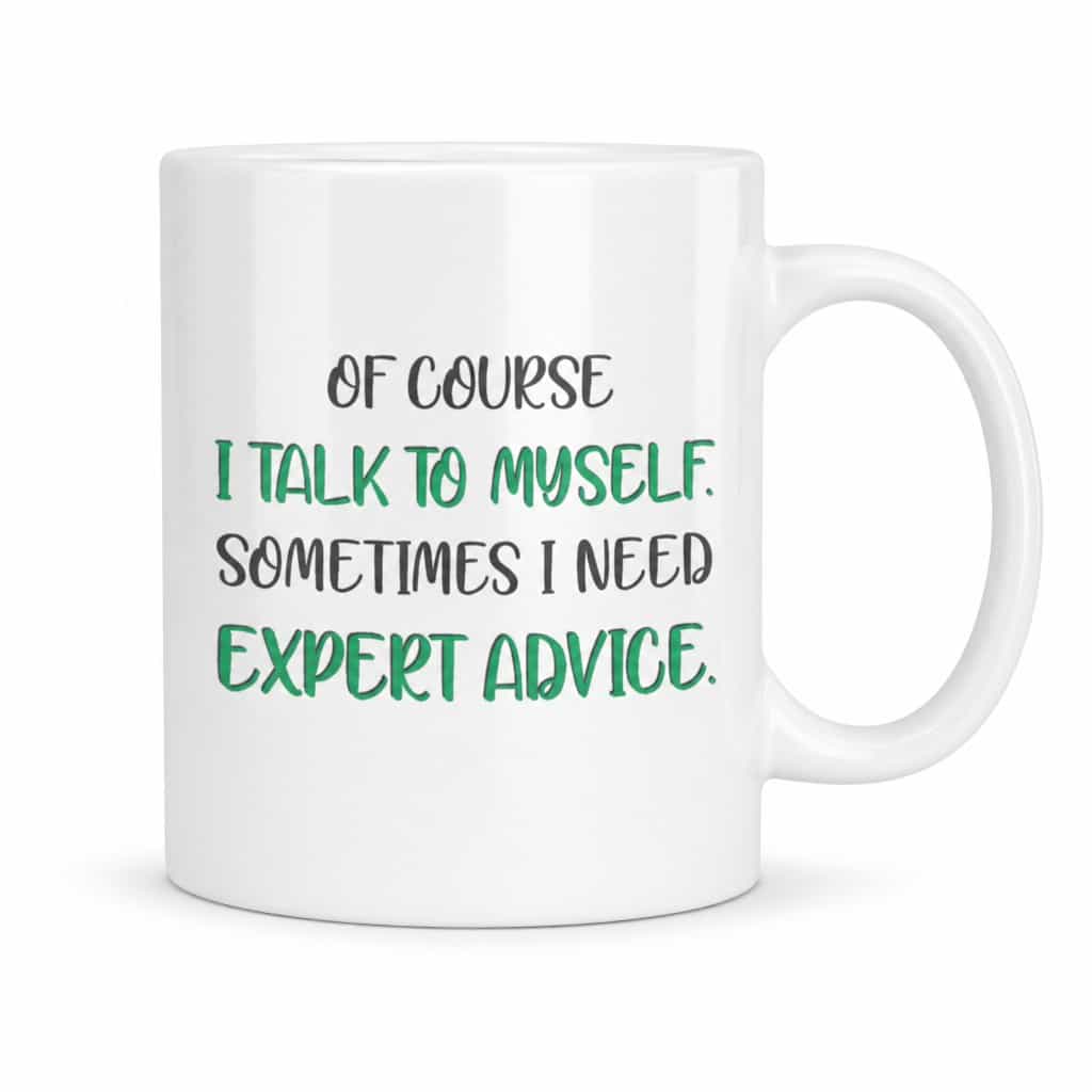 Vtipný hrnček Expert Advice