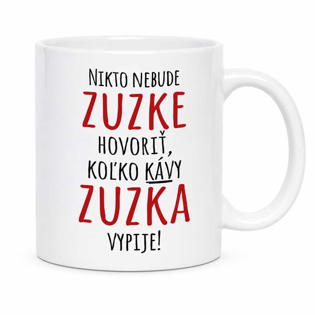 Vtipný hrnček koľko kávy s ľubovoľným menom