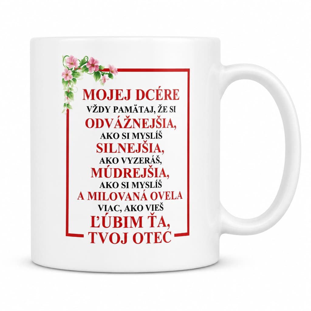 Vtipný hrnček mojej dcére od otca