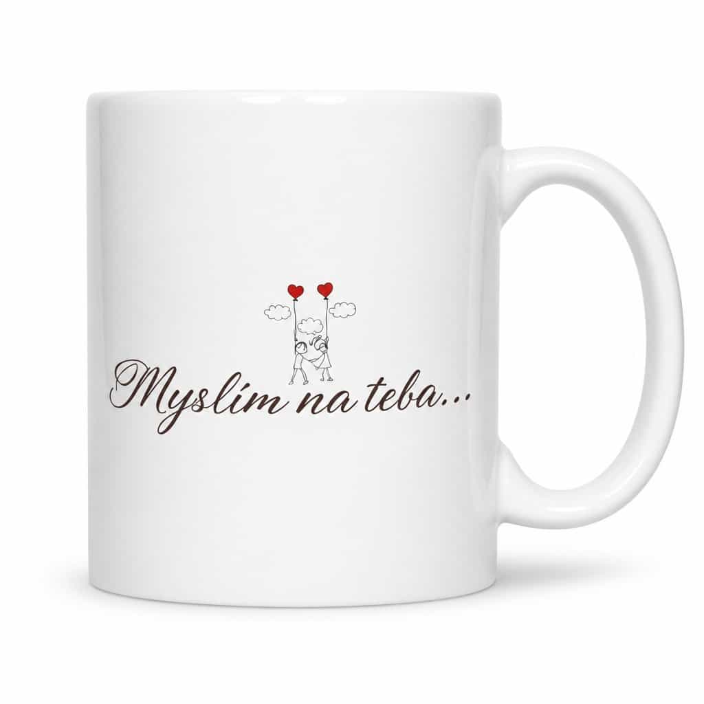 Vtipný hrnček myslím na teba