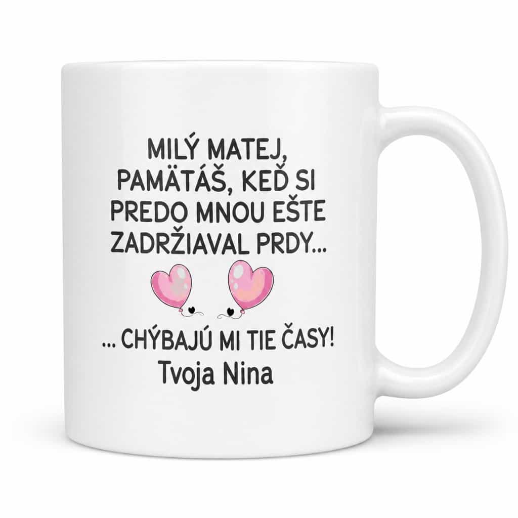Vtipný hrnček prdy s ľubovoľným menom