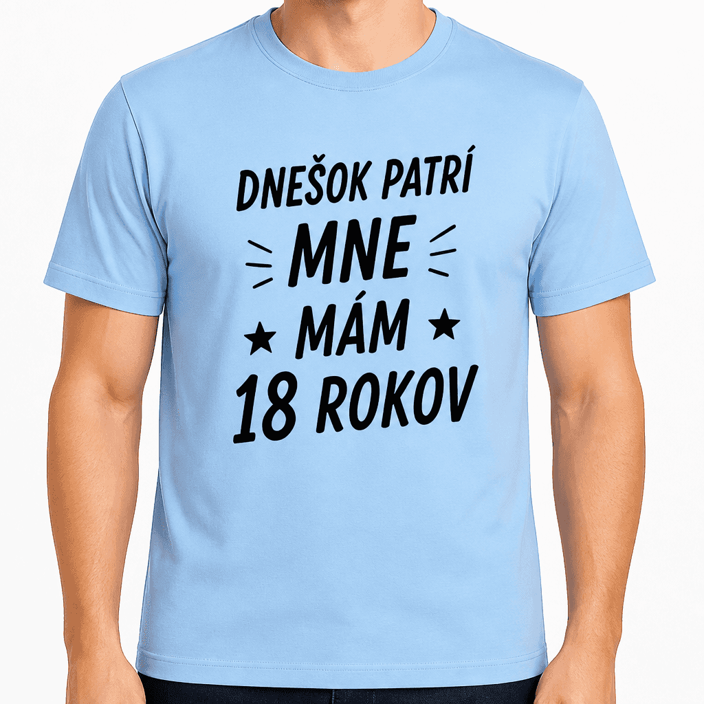 Tričko k 18. narodeninám – Dnešok patrí mne mám 18 rokov