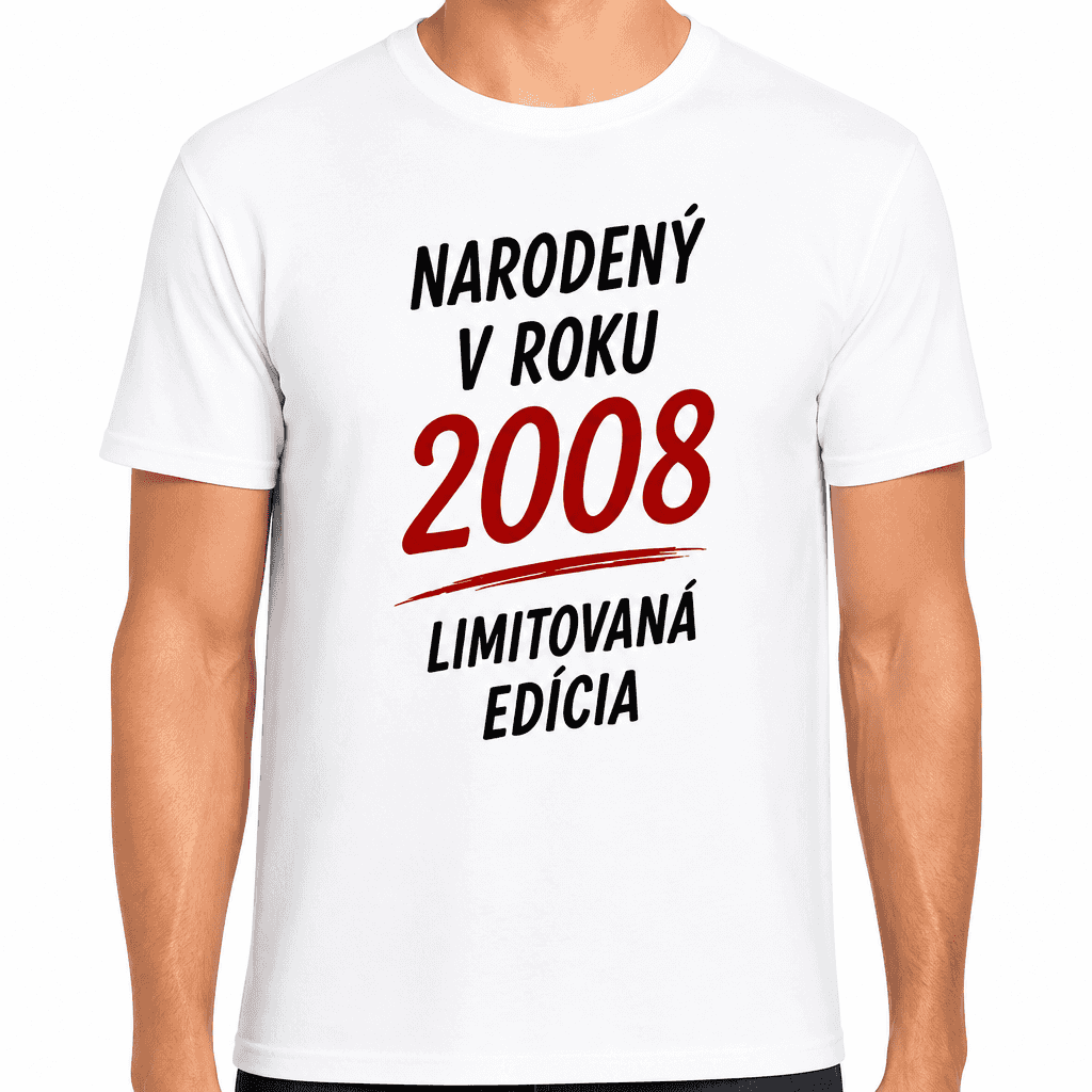 Tričko k 18. narodeninám – Narodený v roku 2008 limitovaná edícia