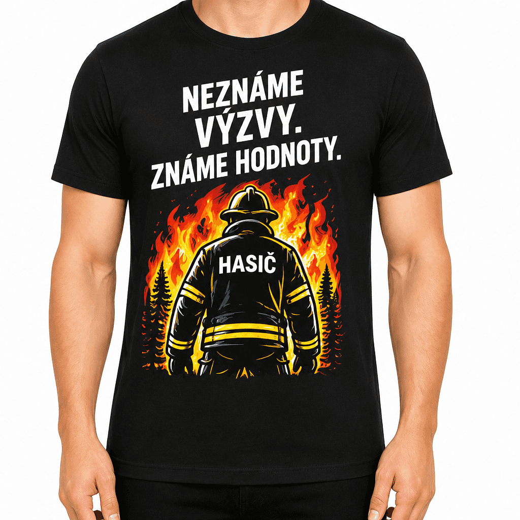 Tričko pre hasiča – Neznáme výzvy. Známe hodnoty.