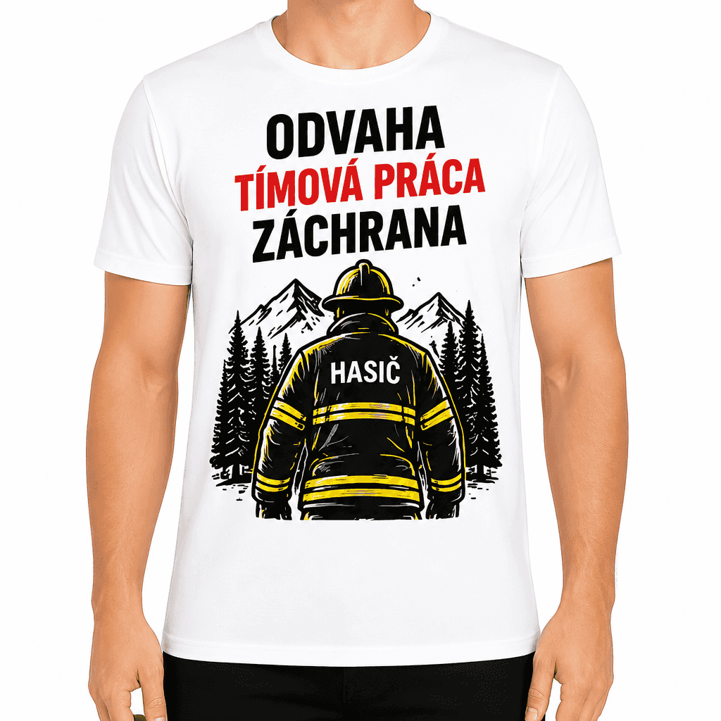 Tričko pre hasiča – Odvaha tímová práca záchrana