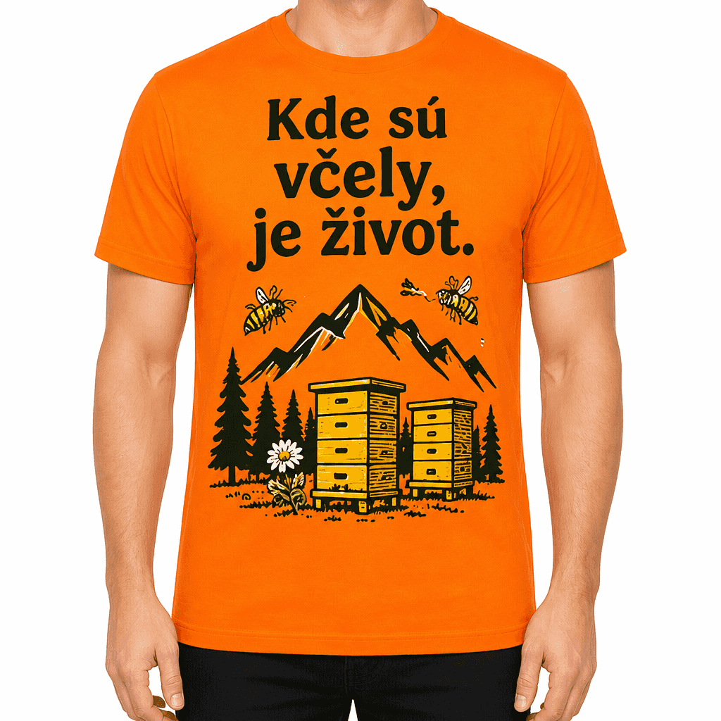 Tričko pre včelára – Kde sú včely, je život.
