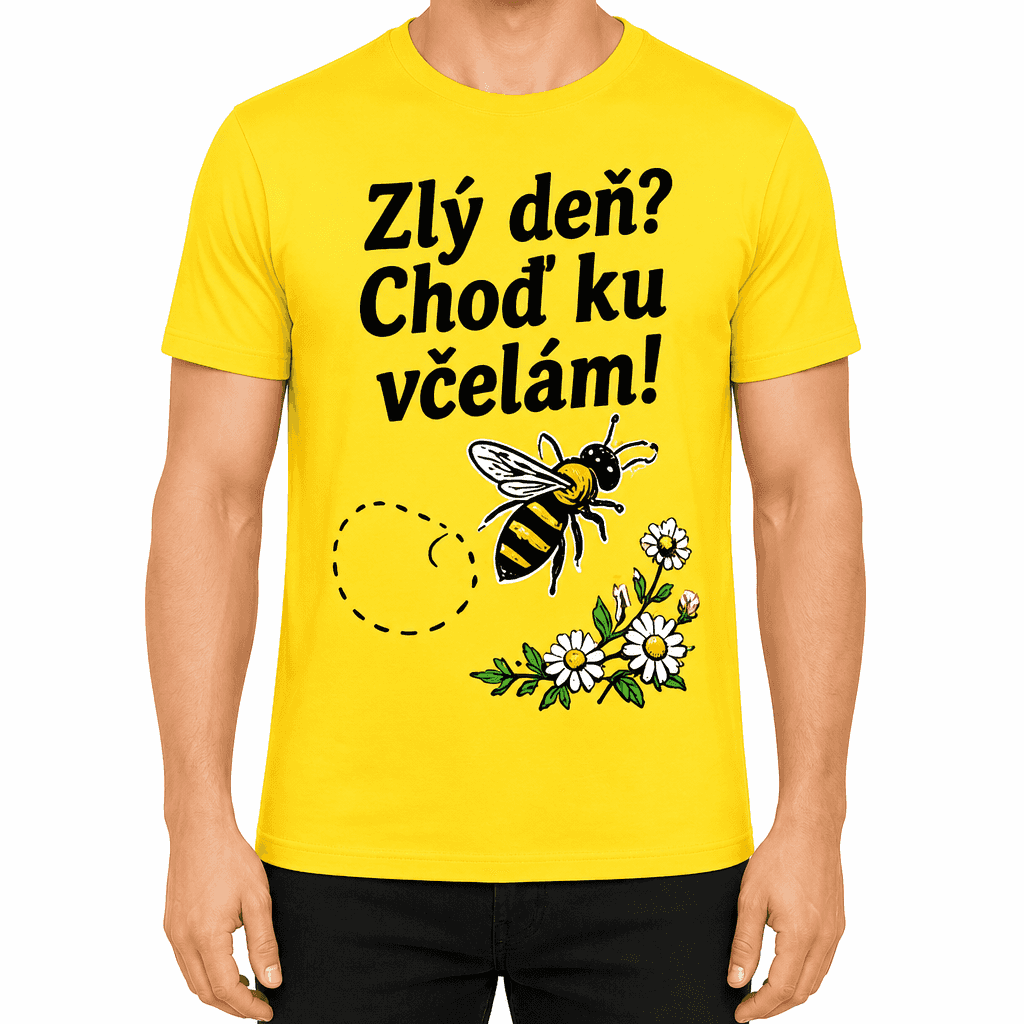 Tričko pre včelára – Zlý deň? Choď ku včelám!