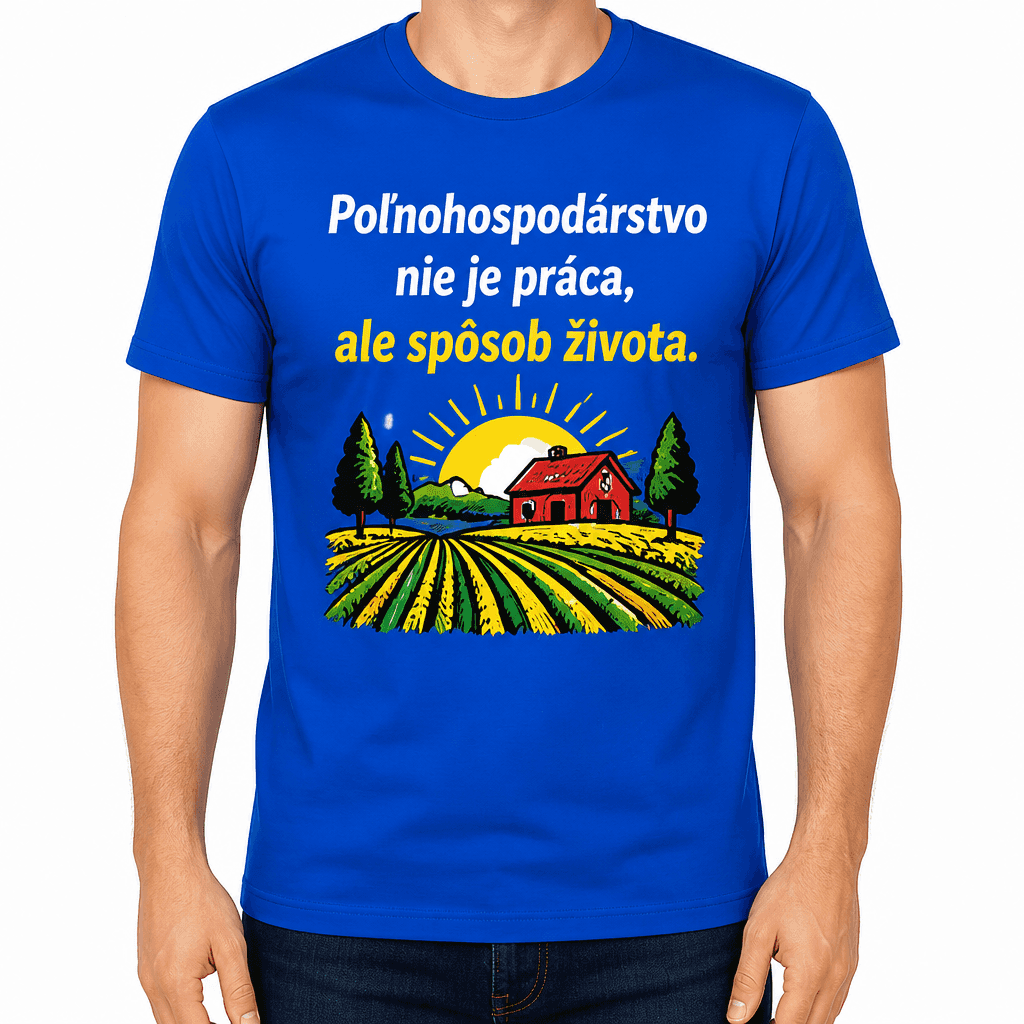 Tričko pre farmára – Poľnohospodárstvo nie je práca, ale spôsob života.