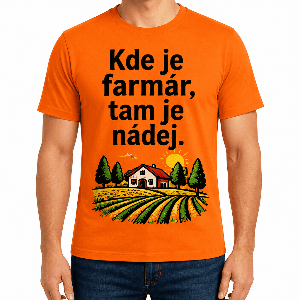 Tričko pre farmára – Kde je farmár, tam je nádej.