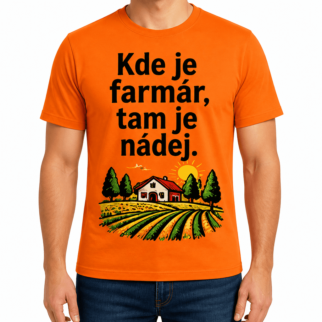 Tričko pre farmára – Kde je farmár, tam je nádej.