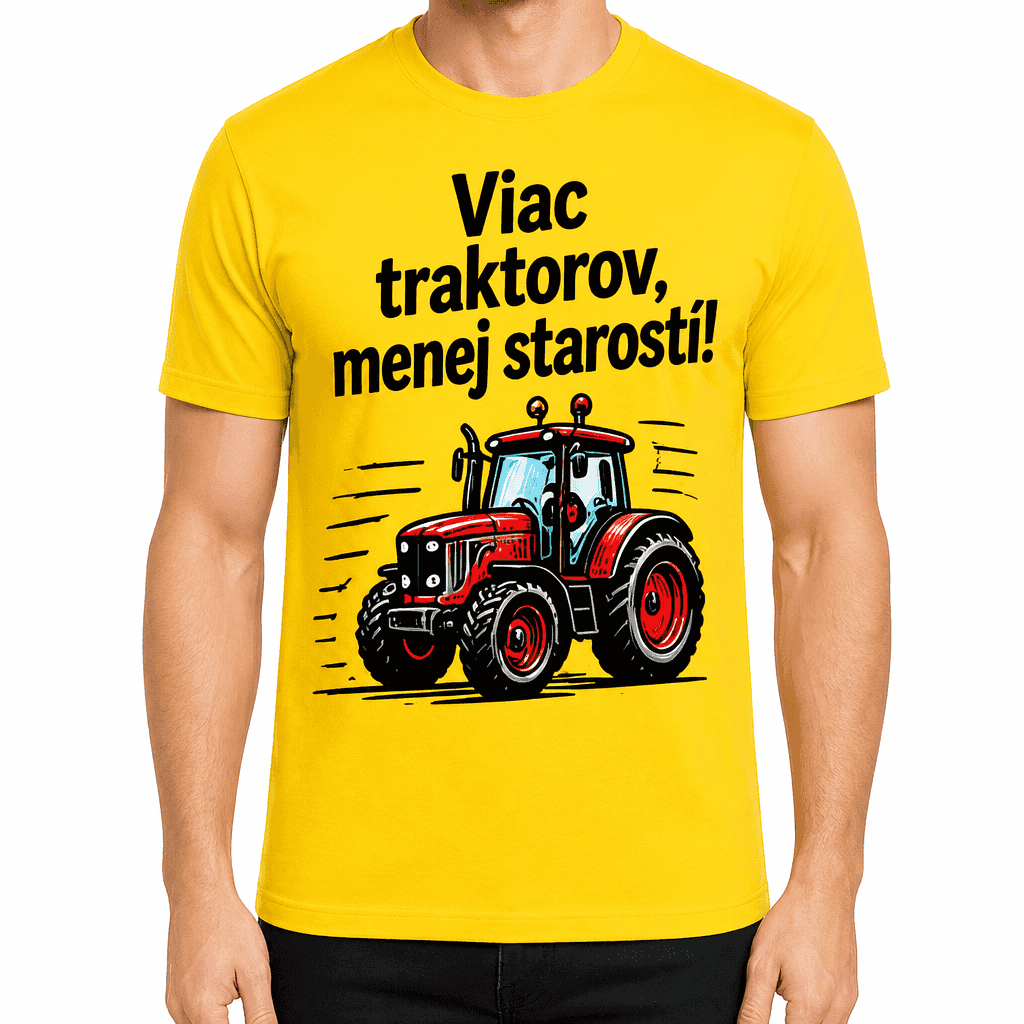 Tričko pre farmára – Viac traktorov, menej starostí!