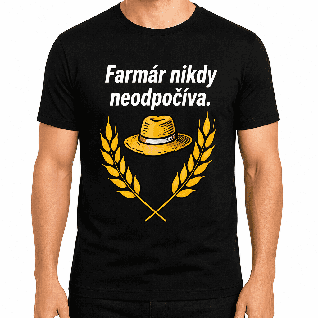 Tričko pre farmára – Farmár nikdy neodpočíva.