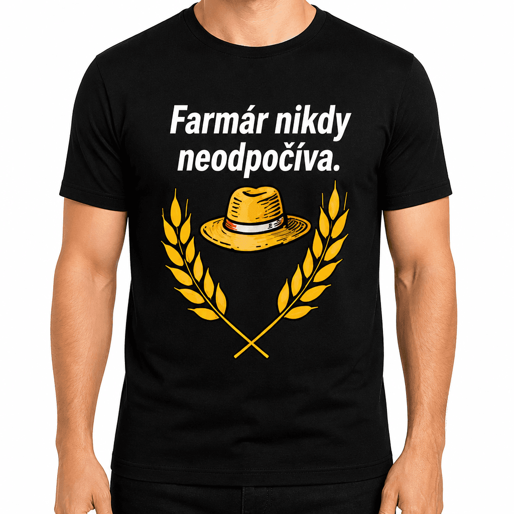 Tričko pre farmára – Farmár nikdy neodpočíva.