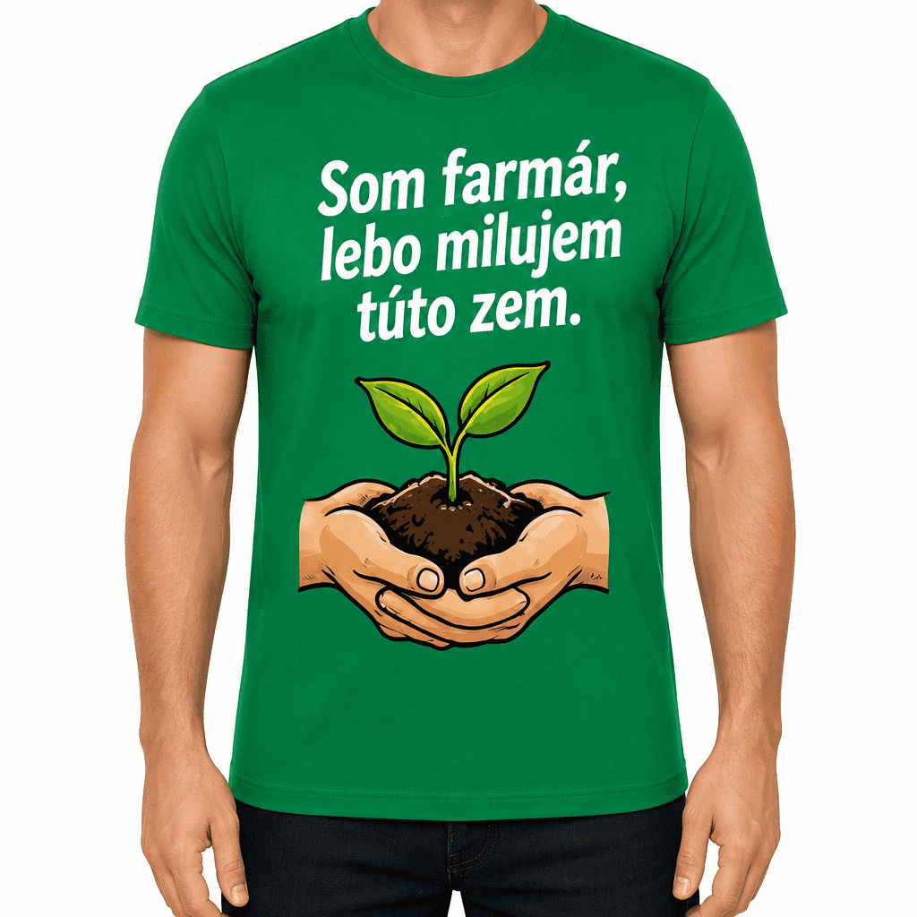 Tričko pre farmára – Som farmár, lebo milujem túto zem.