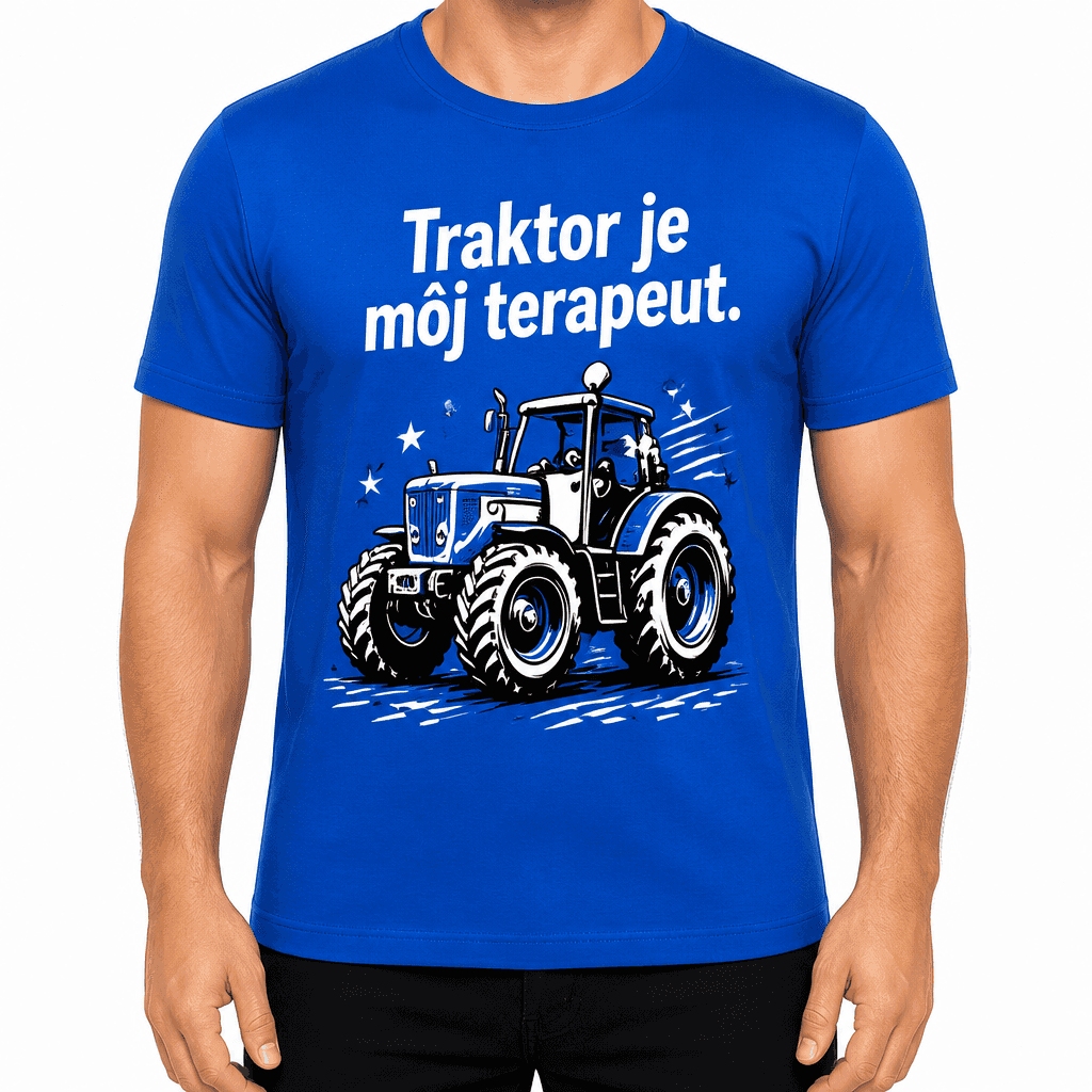 Tričko pre farmára – Traktor je môj terapeut.