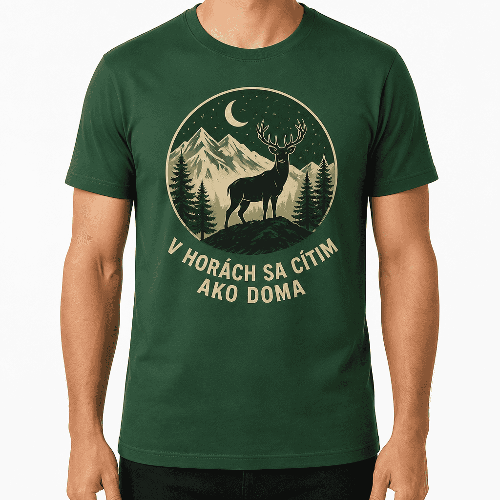 Tričko pre poľovníka – V HORÁCH SA CÍTIM AKO DOMA