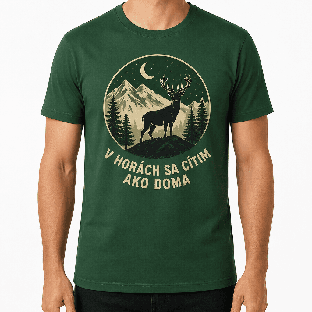 Tričko pre poľovníka – V HORÁCH SA CÍTIM AKO DOMA