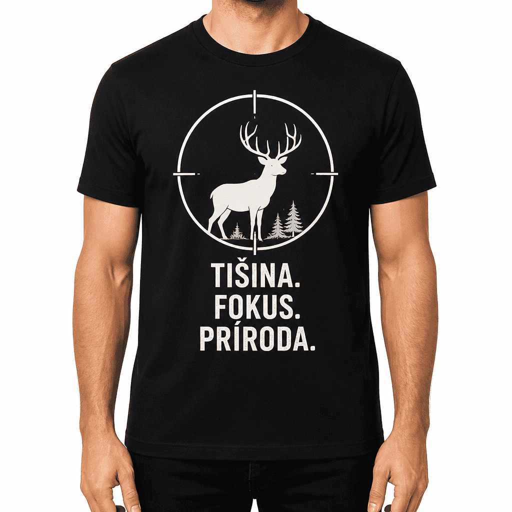 Tričko pre poľovníka – TIŠINA. FOKUS. PRÍRODA.