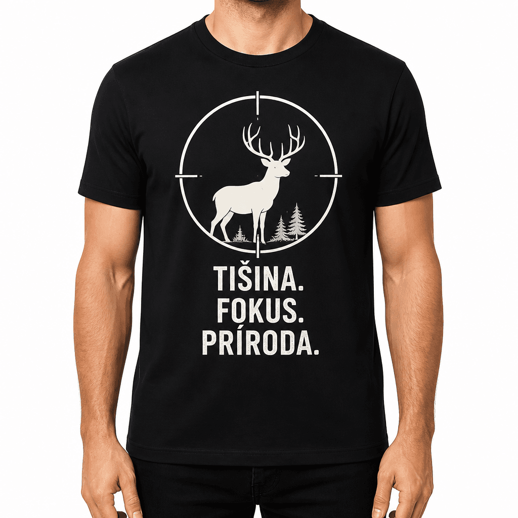 Tričko pre poľovníka – TIŠINA. FOKUS. PRÍRODA.