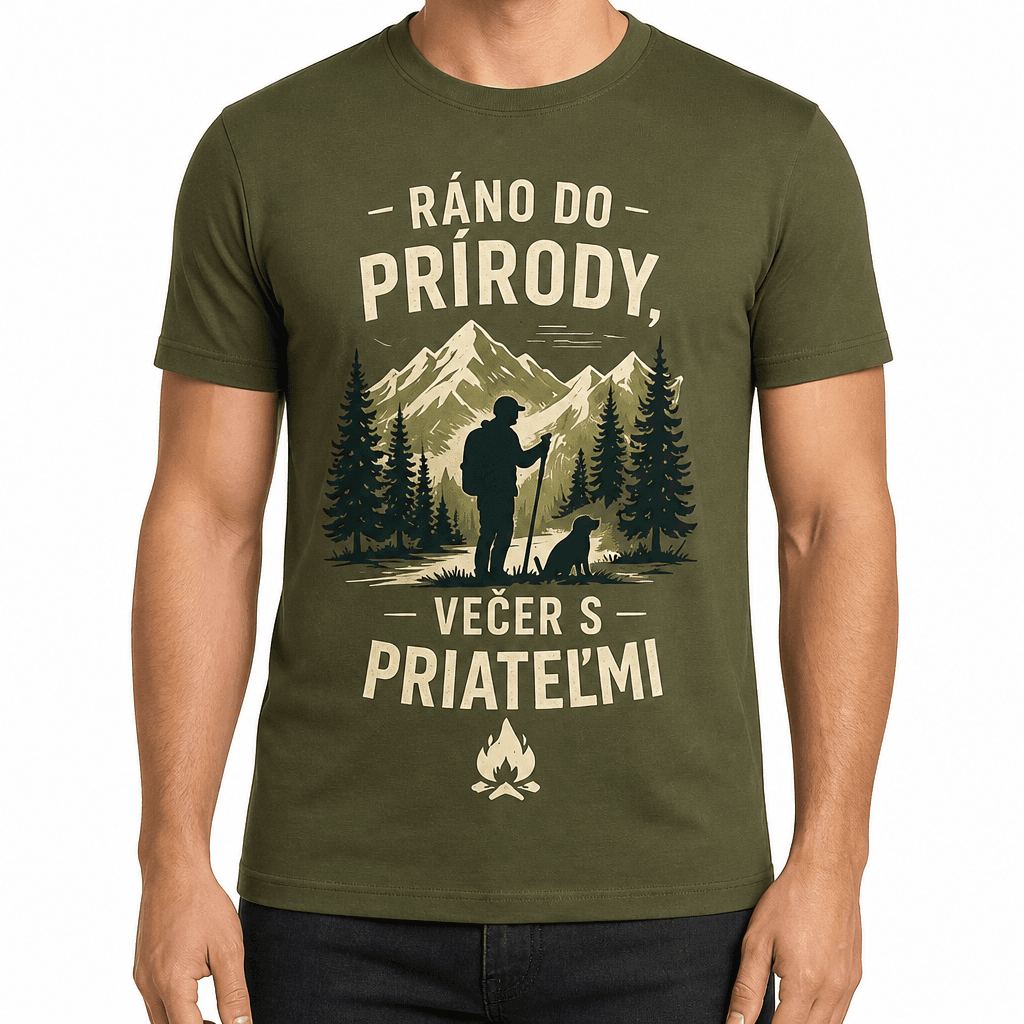 Tričko pre poľovníka – RÁNO DO PRÍRODY, VEČER S PRIATEĽMI