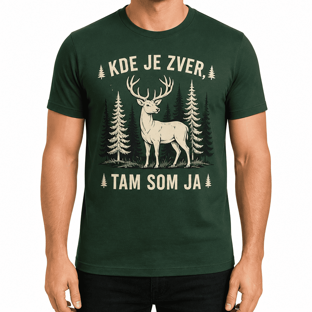 Tričko pre poľovníka – KDE JE ZVER, TAM SOM JA