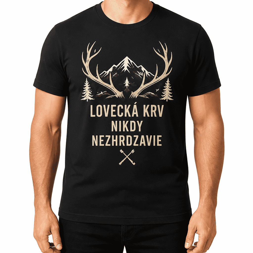 Tričko pre poľovníka – LOVECKÁ KRV NIKDY NEZHRDZAVIE