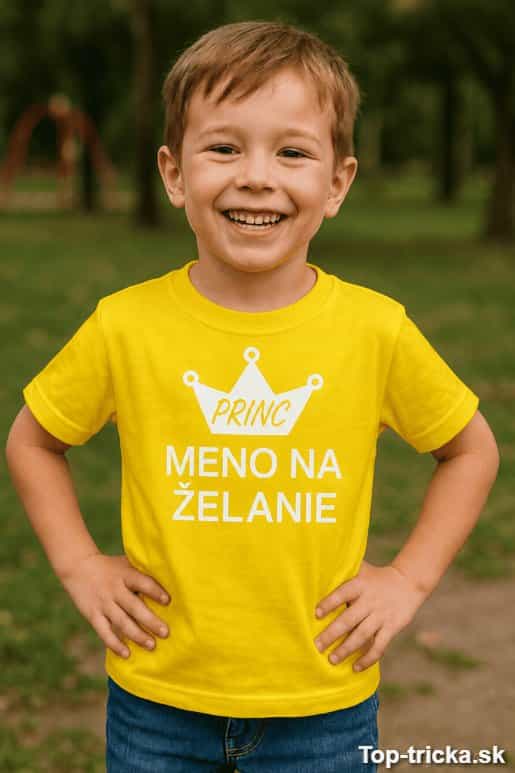 Detské tričko princ s ľubovoľným menom