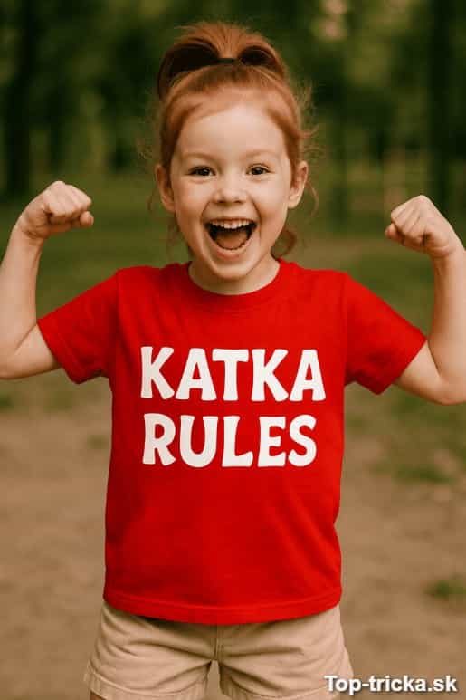 Detské tričko rules s ľubovoľným menom