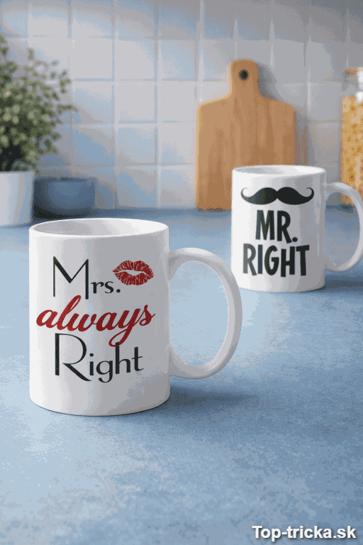 Hrnčeky pre páry Mr and Mrs Right