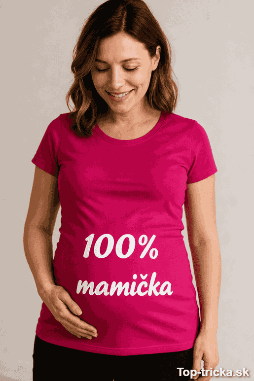 Tehotenské tričko 100% mamička