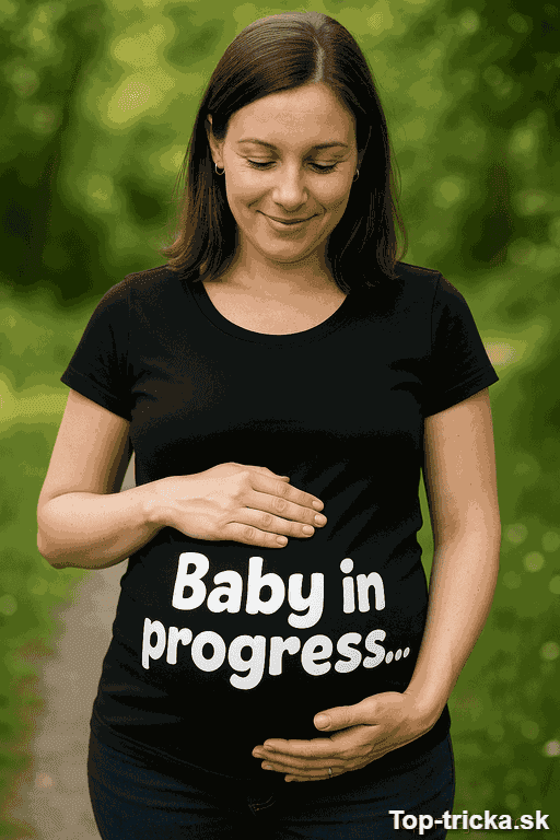 Tehotenské tričko baby in progress