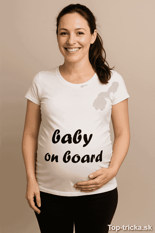 Tehotenské tričko baby on board
