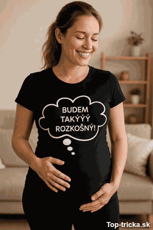 Tehotenské tričko budem taký rozkošný