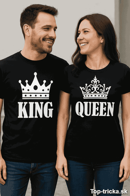 Tričká pre páry King Queen