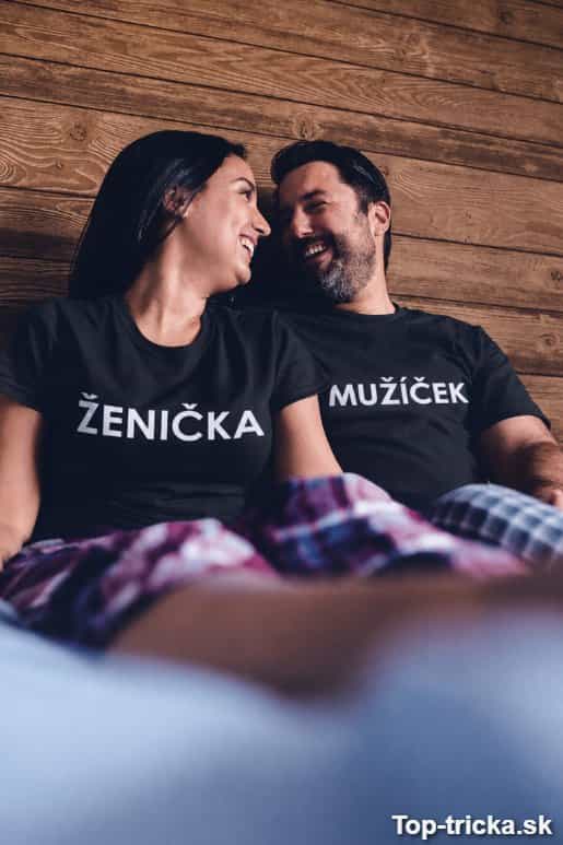Tričká pre páry mužíček ženička