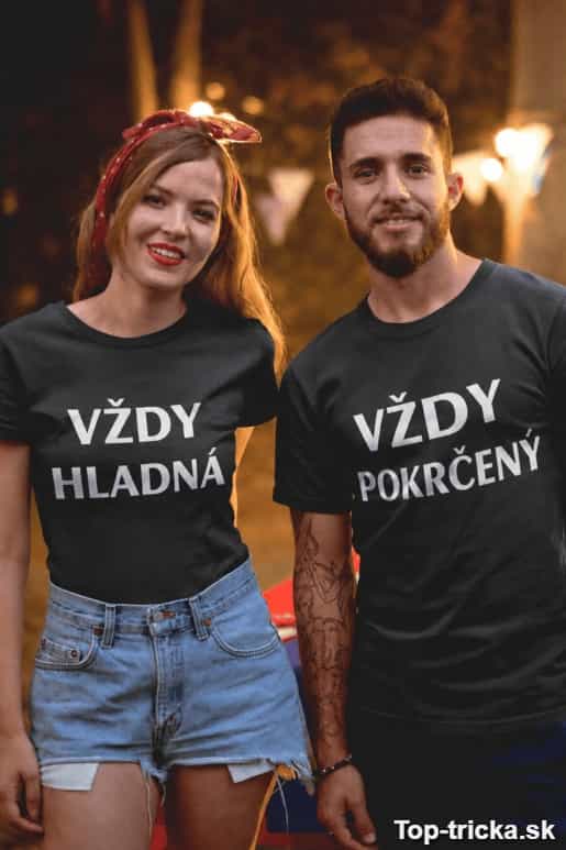Tričká pre páry pokrčený a hladná