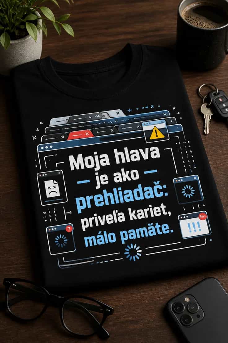 Tričko s potlačou prehliadača pamäte
