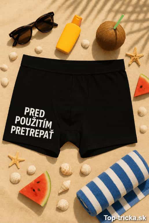 Vtipná pánska bielizeň pred použitím pretrepať
